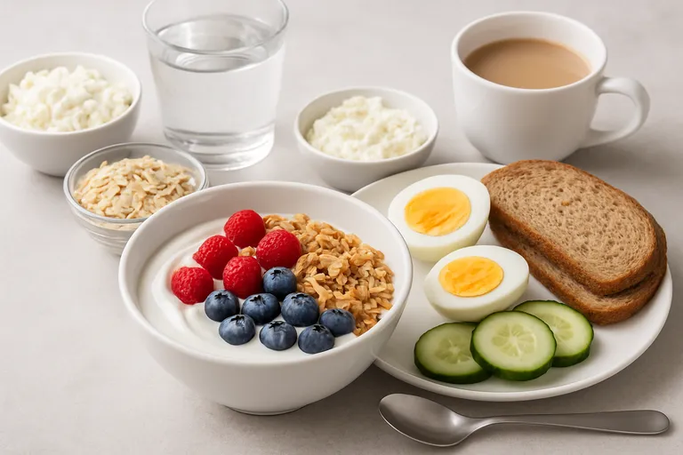 Bouwstenen van een low calorie ontbijt