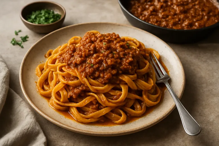 Fluweelzachte bolognese met diepe, gelaagde smaak die elke pasta laat stralen
