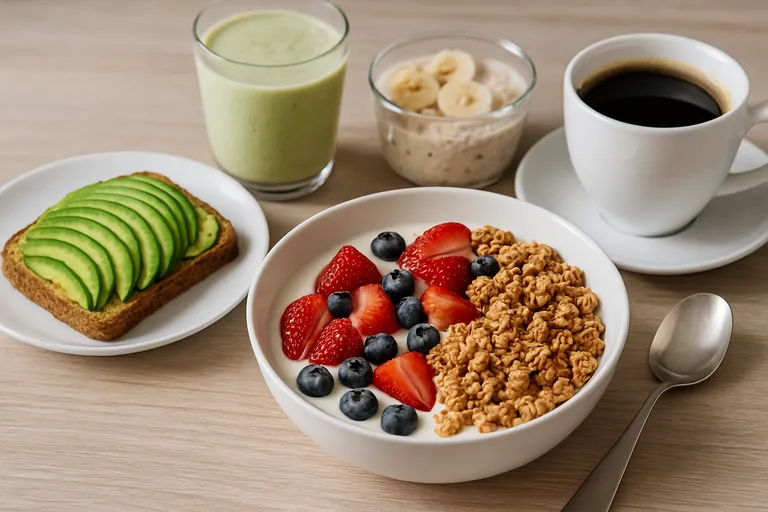 Receptideeën voor een laag calorie ontbijt