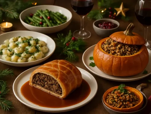 Vegetarisch pronkstuk als hoofdgerecht voor het kerstdiner: warm, smaakvol en feestelijk