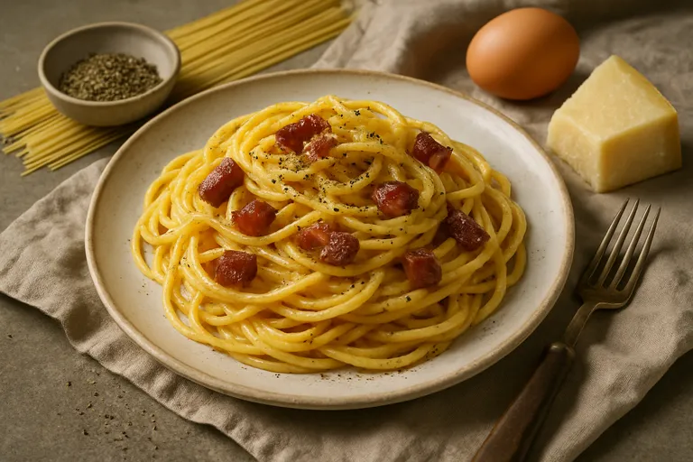 Romeinse eenvoud op je bord: klassieke carbonara zonder room