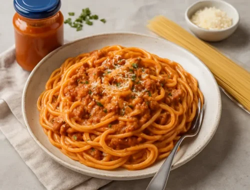 Romige spaghetti met AH-ingrediënten die je in een handomdraai op tafel zet