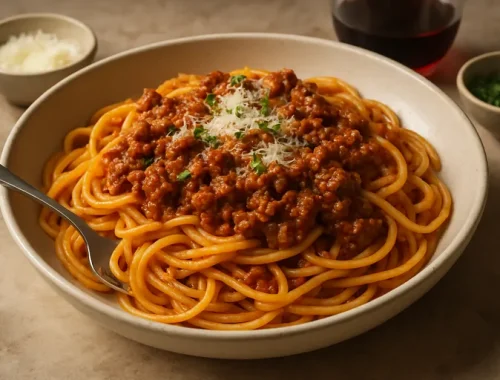 Zo maak je een klassieke pasta met gehakt in rijke rode tomatensaus die altijd lukt