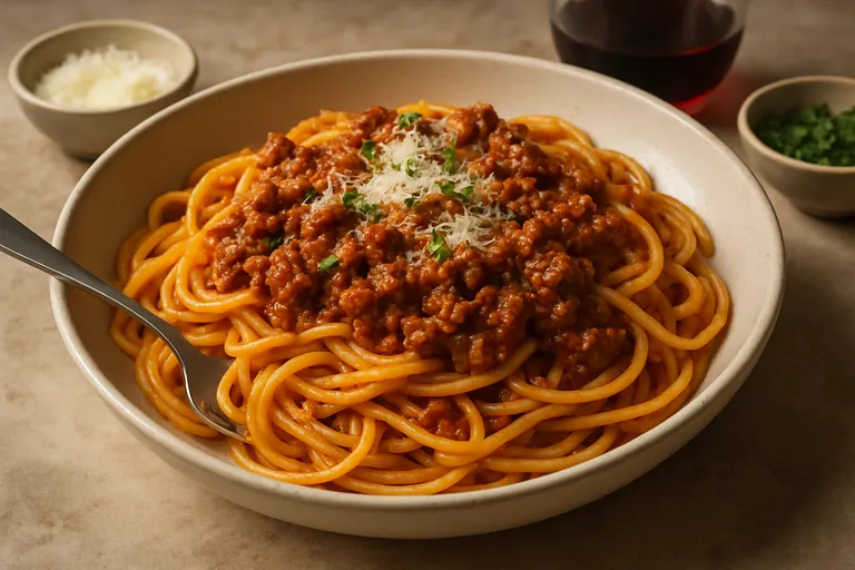 Zo maak je een klassieke pasta met gehakt in rijke rode tomatensaus die altijd lukt